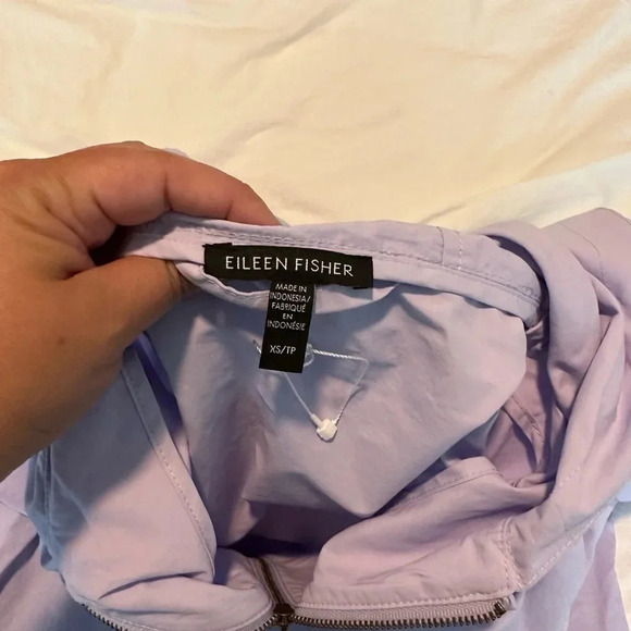 Eileen fisher Light Organic Cotton Nylon Popover Jacket - Picture 8 of 10